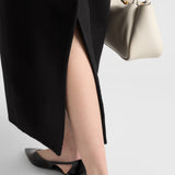 Long cashgora coat