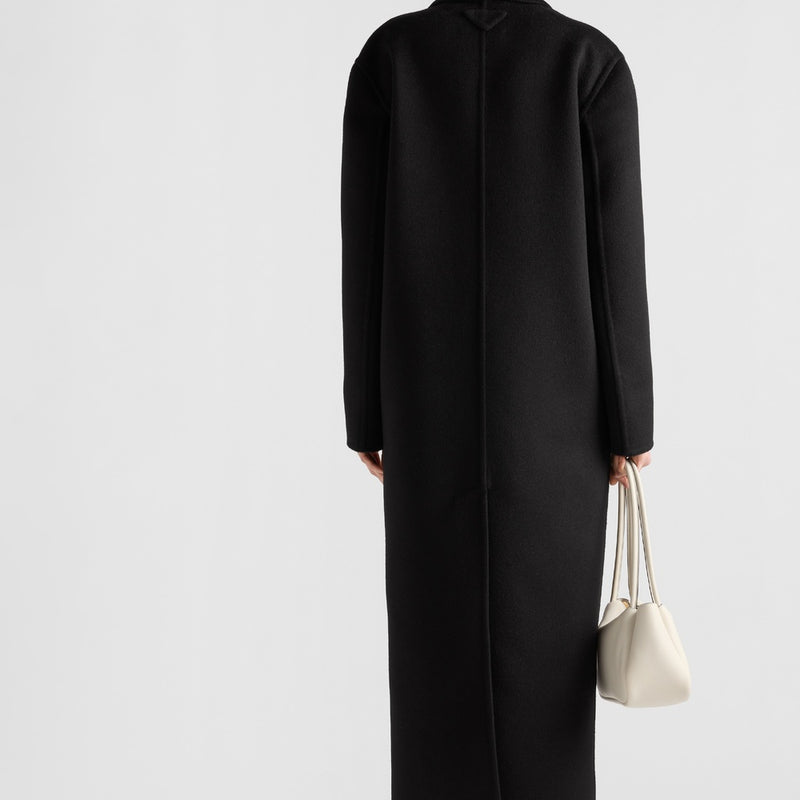 Long cashgora coat
