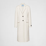 Single-breasted cashgora coat