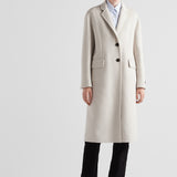 Single-breasted cashgora coat