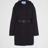 Single-breasted double wool coat