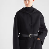 Single-breasted double wool coat