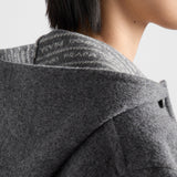 Single-breasted double wool coat