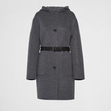 Single-breasted double wool coat