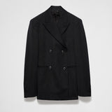 Double-breasted gabardine jacket