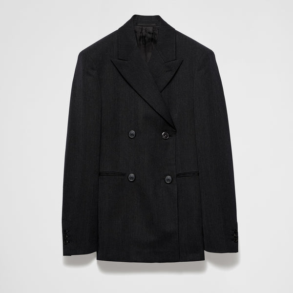 Double-breasted gabardine jacket