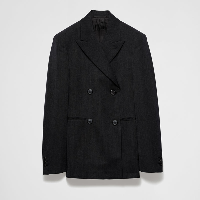 Double-breasted gabardine jacket
