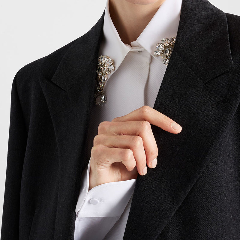 Double-breasted gabardine jacket