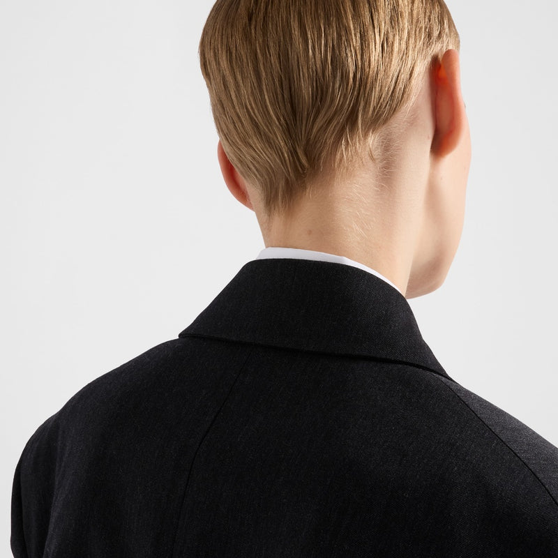 Double-breasted gabardine jacket