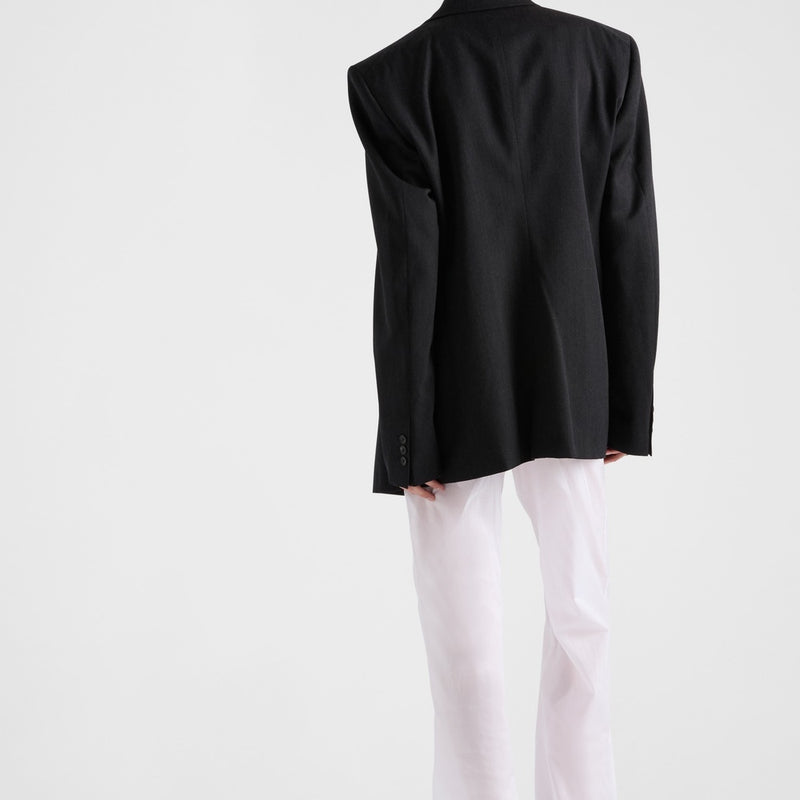 Double-breasted gabardine jacket