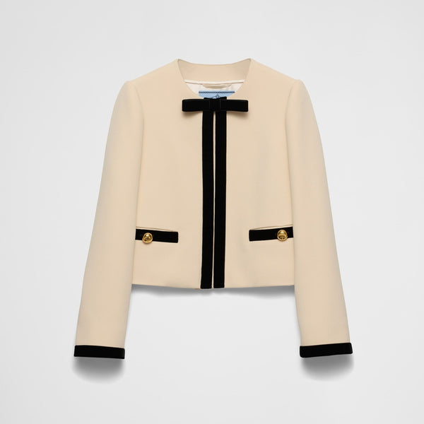 Single-breasted compact sablé jacket