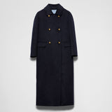 Double-breasted cashgora coat