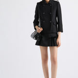 Double-breasted natté jacket