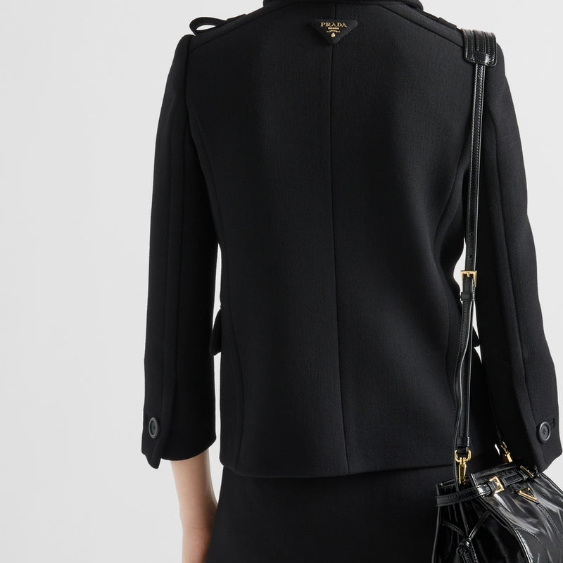 Double-breasted natté jacket
