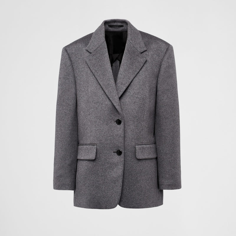 Single-breasted cashmere jacket