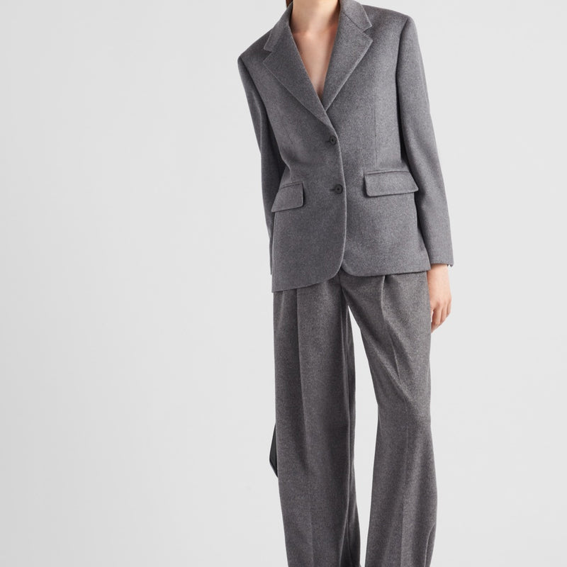 Single-breasted cashmere jacket