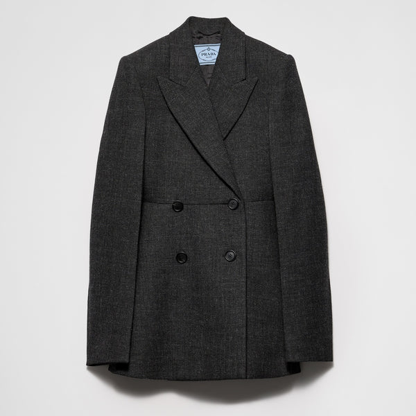 Double-breasted vintage-look rush stitch jacket
