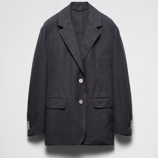Single-breasted old canvas jacket