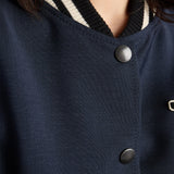 Kid mohair bomber jacket with patches