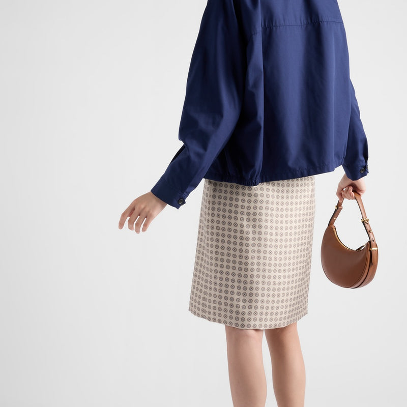 Poplin blouson jacket