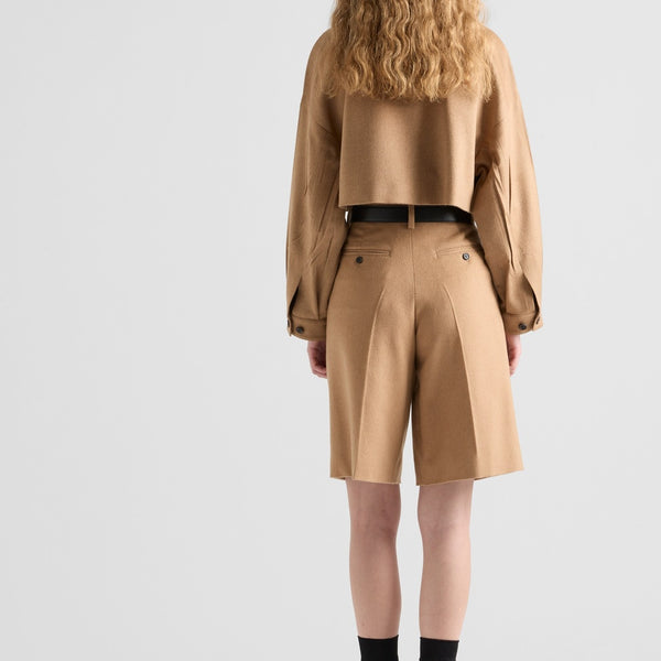 Camel-hair blouson jacket
