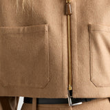 Camel-hair blouson jacket