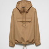 Camel-hair anorak