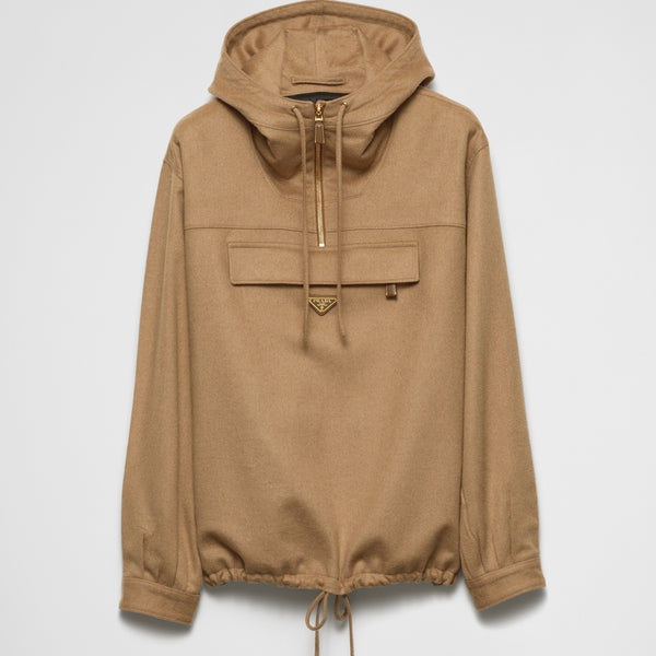 Camel-hair anorak