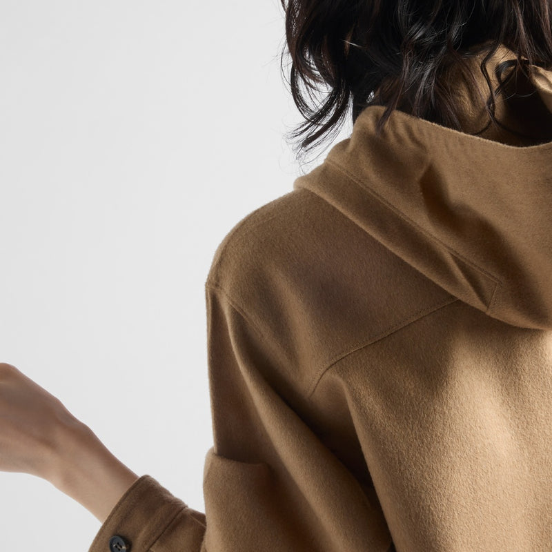 Camel-hair anorak