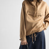 Camel-hair anorak