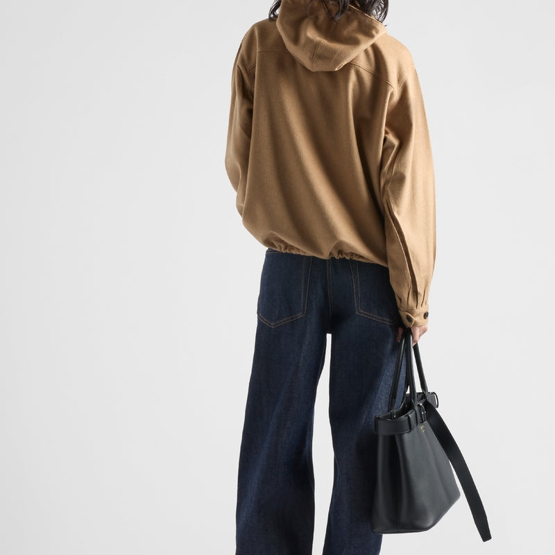 Camel-hair anorak