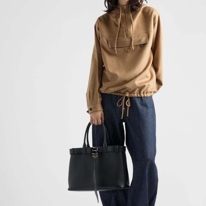 Camel-hair anorak