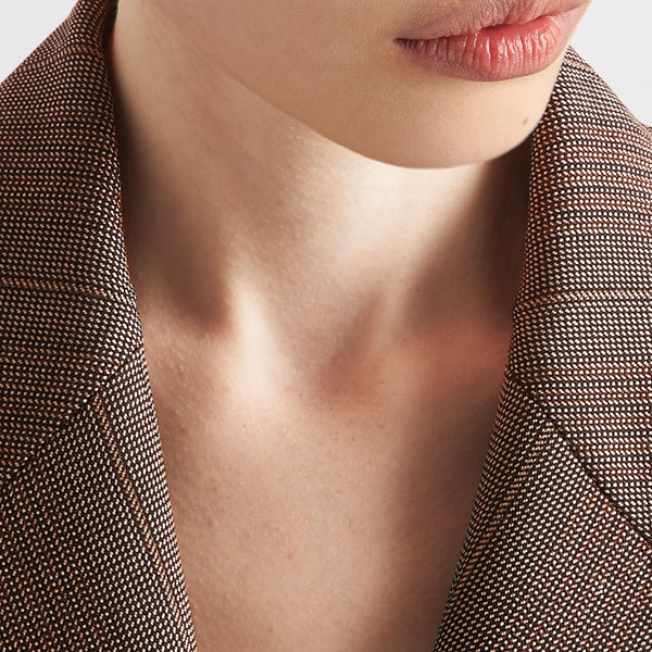 Single-breasted pinstripe wool jacket