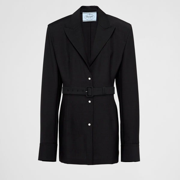 Single-breasted light mohair jacket