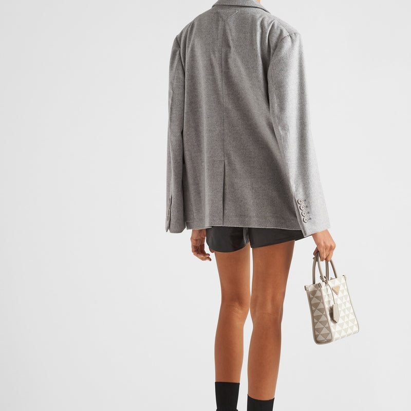 Single-breasted cashmere jacket