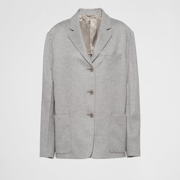 Single-breasted cashmere jacket