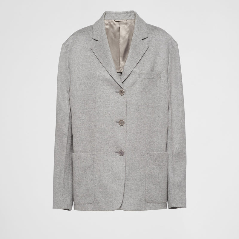 Single-breasted cashmere jacket