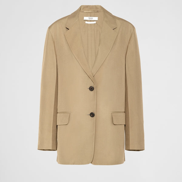 Single-breasted silk jacket