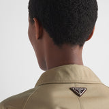 Single-breasted cotton twill trench coat