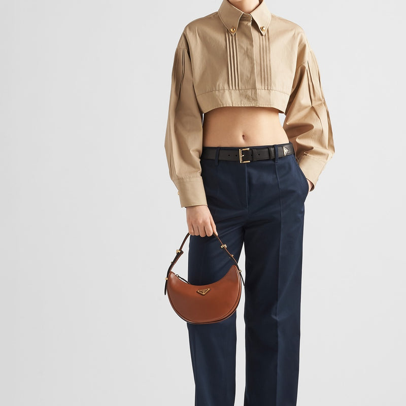 Cropped poplin jacket