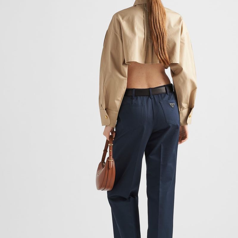 Cropped poplin jacket