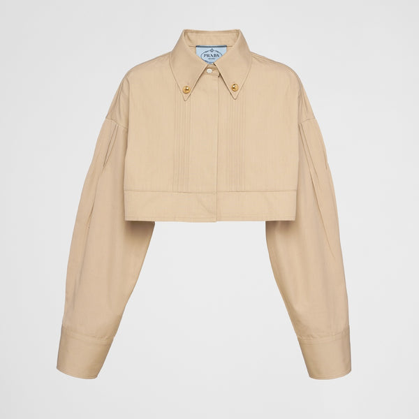 Cropped poplin jacket