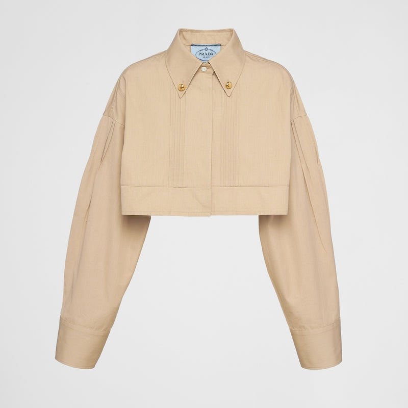 Cropped poplin jacket
