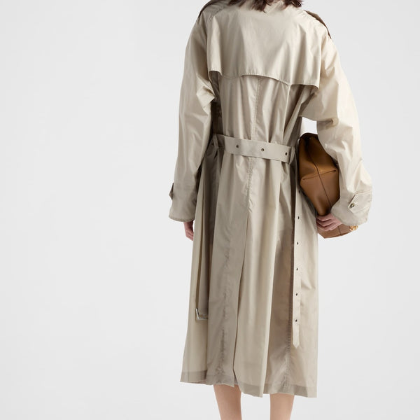 Light technical fabric trench coat