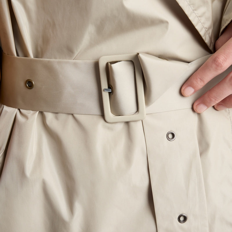 Light technical fabric trench coat