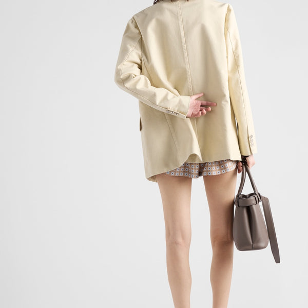 Single-breasted old canvas jacket
