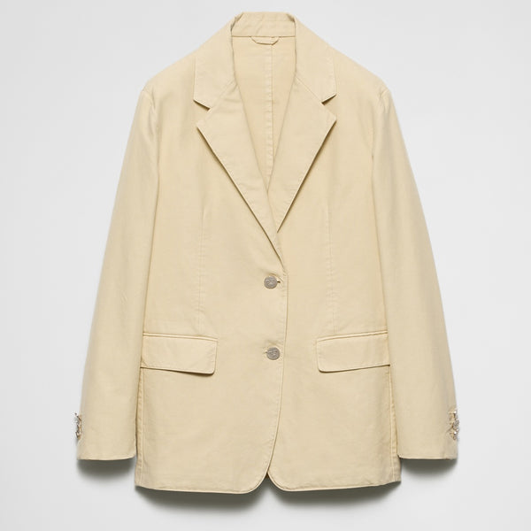 Single-breasted old canvas jacket