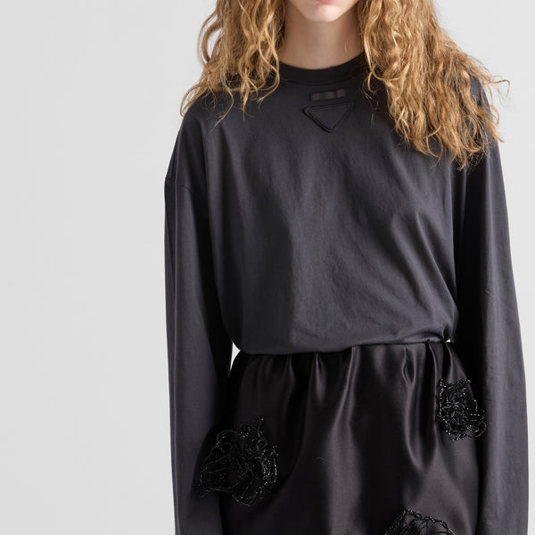 Long-sleeved jersey T-shirt