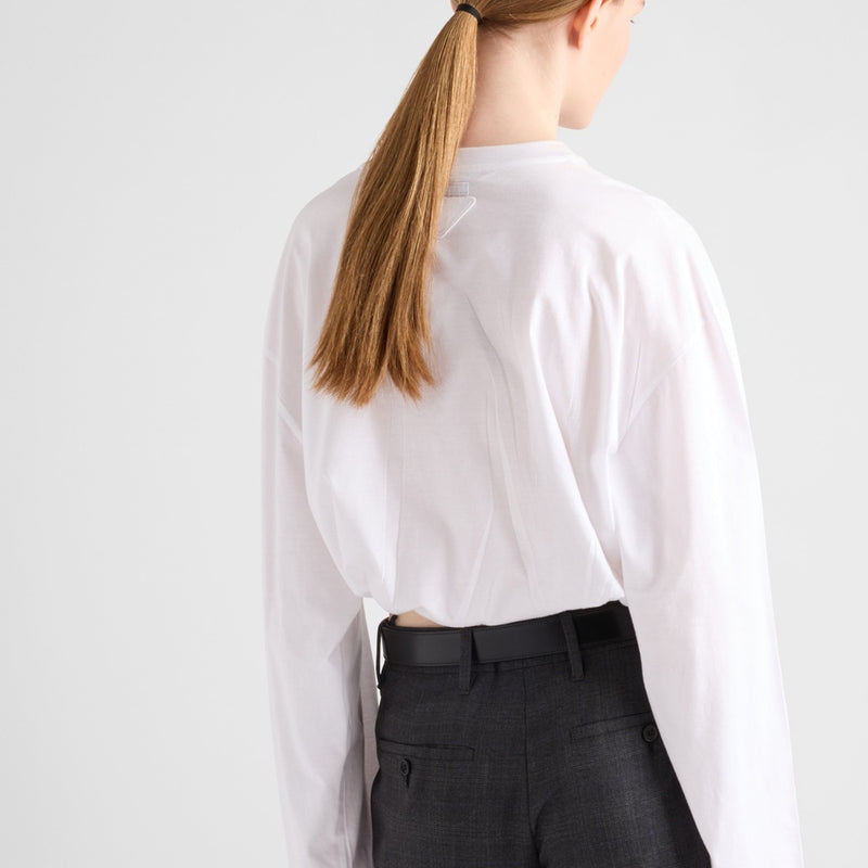 Long-sleeved jersey T-shirt