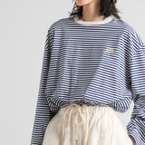 Long-sleeved striped jersey T-shirt